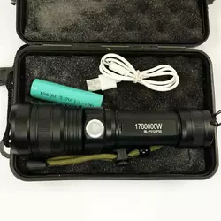Фонарь P512-HP50, ЗУ micro USB, 1x18650/3xAAA, zoom, мощный ручной фонарик, карманный EL-908 мини фонарь