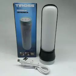 Фонарь ручной кемпинговый Tiross аккумулятор+usb 180 люмен, 2 режима работы TS 1857. DI-762 Цвет: черный