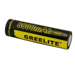 Аккумулятор (1шт) 18650 Greelite 4.2V 9.6Wh Li-ion батарейка OP-283 для фонарика
