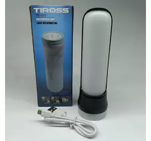 Фонарь ручной кемпинговый Tiross аккумулятор+usb 180 люмен, 2 режима работы TS 1857. DI-762 Цвет: черный