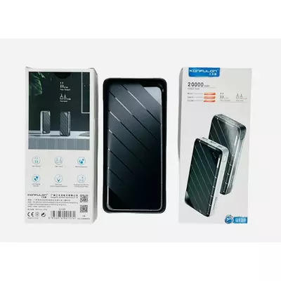 Внешний аккумулятор повербанк power bank Konfulon Q13P 20000mAh 2.1A 5W USB/Type-C/MicroUSB Черный